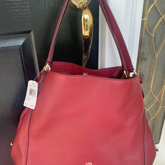 Coach Handbags - COACH , EDIE 31 shoulder bag, BLACK CHERRY NWT!